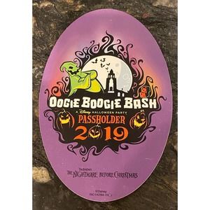 Disney Oogie Boogie Bash 2019 Passholder magnet